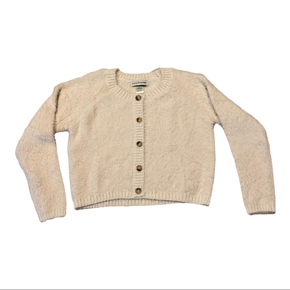 Beige Cotton Emporium Cropped Sweater size XS - Picture 4 of 9